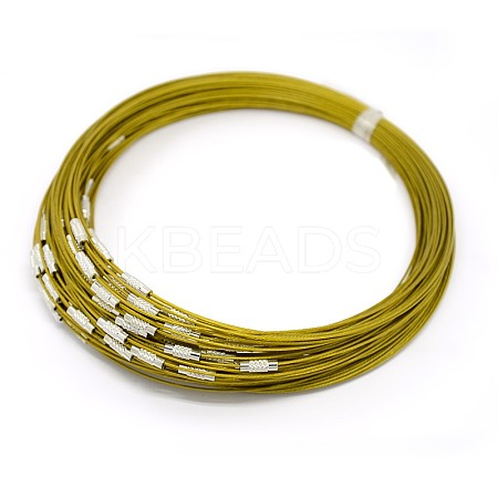 201 Stainless Steel Wire Necklace Cord TWIR-SW001-6-1