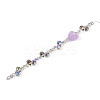 Electroplate Glass and Acrylic Rhinestone Beads Strands MAK-T011-07G-2