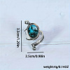 Oval Bohemian Synthetic Turquoise Finger Rings FS-WGBF170-01-2