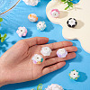 7Pcs 7 Colors Polymer Clay with Imitation Pearl Beads CLAY-TA0001-78-5