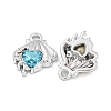 UV Plating Alloy with Rhinestone Pendants FIND-M033-26P-01-2