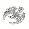 Brass Micro Pave Clear Cubic Zirconia Pendants X-KK-L238-04P-2