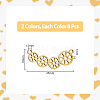 16Pcs 2 Colors 304 Stainless Steel Connector Charms STAS-DC0013-94-2