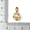 Trendy Necklace Findings 304 Stainless Steel FootBall/Soccer Ball Pendants STAS-L012-B01G-04-3