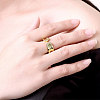Trendy Real 18K Gold Plated Brass Cubic Zirconia Wide Band Cuff Rings RJEW-BB14632-8G-5