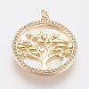 Brass Micro Pave Cubic Zirconia Pendants ZIRC-F083-005-RS-2