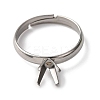 304 Stainless Steel Cuff Ring Components STAS-D372-01P-05-3