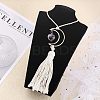 Natural Raw Rose Quartz Pendant Decoration HJEW-WH0043-18A-4