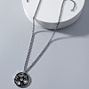 Fitness Barbell Alloy Black Enamel Pendant Necklaces for Men FS-WG955E3-01-1