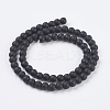 Synthetical Black Stone Beads Strands X-G-G508-7-2