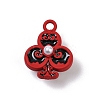 Spray Painted Alloy Pendants PALLOY-S038-08A-1