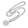 Basketball 201 Stainless Steel Pendant Necklaces for Men Women NJEW-K283-21P-2