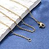 Ion Plating(IP) 304 Stainless Steel Cable Necklaces MAK-N016-12G-4
