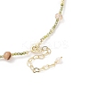 Natural Rutilated Quartz Beaded & Glass Beads Necklaces NJEW-L119-10G-4