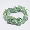 Raw Rough Natural Green Aventurine Bead Strands G-F403-03-2