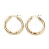 Ring 304 Stainless Steel Hoop Earrings for Women Men EJEW-B049-01B-G-1