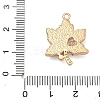 Autumn Brass Micro Pave Clear Cubic Zirconia Pendants KK-G556-10G-3