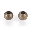 Antique Bronze Color Textured Round Beads X-EC247-NFAB-2