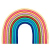 10 Strands 10 Colors Flat Round Handmade Polymer Clay Beads CLAY-SZ0002-04B-1