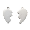Non-Tarnish 304 Stainless Steel Split Pendants STAS-G251-07A-P-2