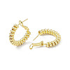 Brass Wire Wrap Spiral Hoop Earrings for Women EJEW-P215-01G-2