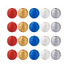 50Pcs 5 Styles Painted Natural Wood Beehive European Beads WOOD-FW0001-01-1