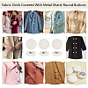 20Pcs Cloth with Aluminum Base Buttons BUTT-NB0001-77B-6