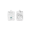 304 Stainless Steel with Dyed Synthetic Turquoise Pendants STAS-G374-05S-04-1