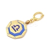 304 Stainless Steel Enamel Pendant Decoration STAS-S168-01G-07-2