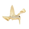 Brass Micro Pave Cubic Zirconia Pendants KK-U058-26G-2