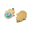 Ion Plating(IP) 316 Stainless Steel Enamel Pendants STAS-U014-72G-02-2