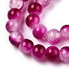 Crackle Baking Paint Imitation Jade Glass Beads Strands DGLA-T003-10mm-12-2