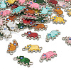 48Pcs 8 Colors Alloy Enamel Elephant Connector Charms ENAM-TA0001-80P-2