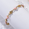Ion Plating(IP) 304 Stainless Steel Link Chain Bracelets BJEW-P236-30G-04-2