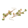 Golden Plated Brass Dangle Earrings EJEW-K275-01G-04-2