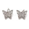 Brass Micro Pave Clear Cubic Zirconia Charms LS-ZIRC-B002-47P-1