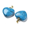 Synthetic Turquoise Pendants G-G956-B75-G-2