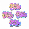 Mother's Day Ion Plating(IP) 201 Stainless Steel Pendants LS-STAS-R114-024-1