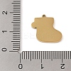 Christmas Theme Ion Plating(IP) 304 Stainless Steel Enamel Charms STAS-Z083-06G-07-3