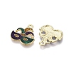 Carnival/Mardi Gras Theme Alloy Enamel & Glitter Powder Pendants ENAM-T020-53J-RS-2