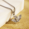 Non-Tarnish Classic Vintage 304 Stainless Steel Baby Angel Pendant Box Chain Necklace for Women's Daily Wear YA0117-2-1