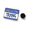 Rectangle with Word Aolly Brooch X-JEWB-M024-03B-A-3