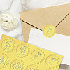 6 Patterns Aluminium-foil Paper Adhesive Embossed Stickers DIY-WH0451-003-6