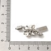 Brass Micro Pave Clear Cubic Zirconia Fold Over Clasps KK-K389-019P-3