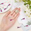 October Breast Cancer Pink Awareness Ribbon Alloy Enamel Pendants ENAM-SC0001-69-3