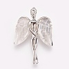 Natural Quartz Crystal Pendants KK-G346-02C-2