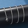 Non-Tarnish 304 Stainless Steel Rolo Chain Necklaces NJEW-L047-02B-P-4