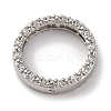Rack Plating Brass with Cubic Zirconia Bead Frame KK-S406-09A-P-1