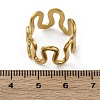 Wave 304 Stainless Steel Finger Rings for Women RJEW-F174-06G-5