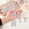Alphabet Resin Rhinestone Patches DIY-TAC0005-45A-15